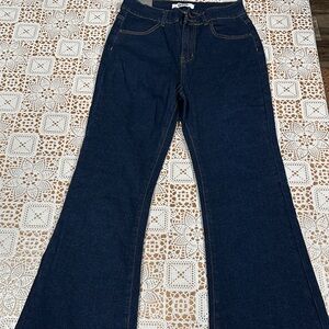 KDF Dark Blue Flare Jeans